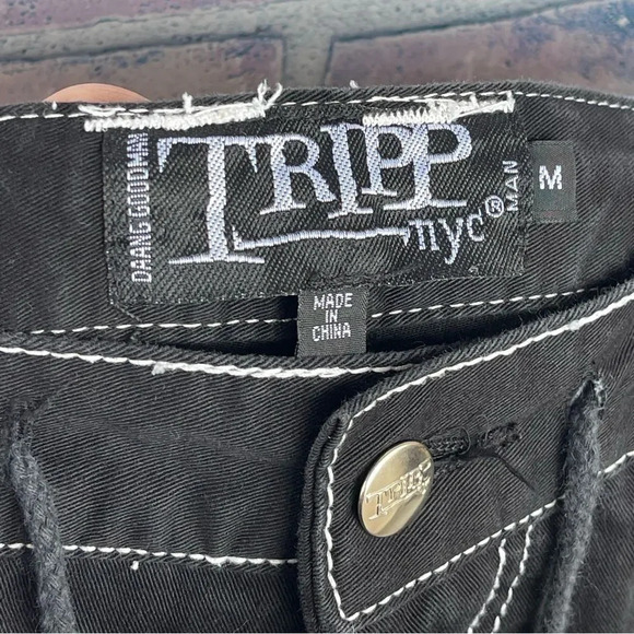 TRIPP NYC BLACK GOTH PUNK STREET RAVE PANTS MEDIUM - Picture 7 of 15